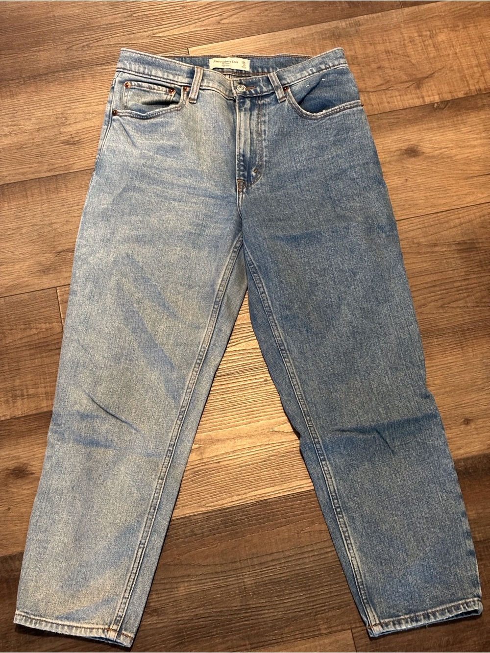 Abercrombie & Fitch Light Blue The Mom High Rise Jeans